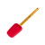 Espátula Reta Silicone e Bamboo Vermelha - Imagem 1