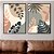 Conjunto com 2 Quadros FineArt Abstrata com formas Botânica - Imagem 1