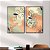 Conjunto com 2 Quadros FineArt de Flores Abstrato - Imagem 1