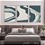 Conjunto com 3 quadros FineArt Abstrato com Formas em Tons Azuis - Imagem 1