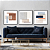 Conjunto com 3 quadros FineArt Abstrato Moderno com Quadrados - Imagem 1