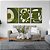Conjunto com 3 quadros FineArt Abstrato com Formas Orgânicas e Flores na Cor Verde - Imagem 1