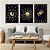 Conjunto com 3 quadros FineArt Abstrato com Formato de Sol - Imagem 1