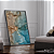 Quadro FineArt Abstrato Marmorizado Azul - Imagem 1