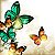Quadro FineArt Ilustração de Borboleta Retro - Imagem 2