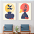 Conjunto com 2 quadros FineArt Ilustração de Vasos em Forma Geométrica - Imagem 1