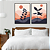 Conjunto com 2 quadros FineArt Ilustração Botânica de Montanha e Folha - Imagem 1