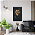Quadro FineArt Leão Asiático em Tons Escuros - Imagem 1