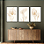 Conjunto com 3 Quadros FineArt Flores Copo de Leite em Dourado - Imagem 1