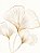 Conjunto de 3 Quadros FineArt Flores Abstratas em Dourado - Imagem 2