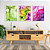 Conjunto com 3 quadros FineArt Abstrato com Manchas de Tinta Jardim de Cores - Imagem 1