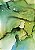 Conjunto com 3 quadros FineArt Abstrato Marmorizado Harmonia Verde-Amarela - Imagem 3
