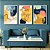Conjunto com 3 quadros FineArt Abstrato Botânico com Cores e Formas Naturais - Imagem 1