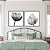 Conjunto com 2 quadros FineArt Flores Lótus em Preto e Branco - Imagem 1