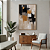 Quadro FineArt Abstrato com Pintura em Tons Terrosos - Imagem 1