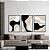 Conjunto 3 quadros FineArt Abstrato Curvas - Imagem 1
