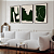 Conjunto com 3 quadros FineArt abstrato Verde Essencial - Imagem 1
