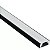 Perfil de LED 17x7mm / Cor preta / Sobrepor - Imagem 1