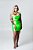 Vestido verde neon acetinado - Imagem 1