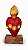 Artesanato Figura Coração - 10cm - Sérgio D.Inês - Código 243 - Imagem 1