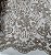 Tecido renda tule bordado com pedraria arabesco e Floral nude _ 1,30cm larg. - Imagem 1