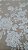 Tule bordado com pedraria floral branco - Imagem 1