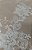 Tecido renda tule  bordado floral com pedraria off white - Imagem 2