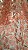 Tule bordado 3D floral coral-1,30 cm -larg. - Imagem 2