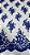 Tule ilusion renda bordado floralsem pedrarias azul royal  larg:  130 cm - Imagem 1