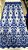 Tule bordado arabescos sem pedrarias azul royal  larg:  130 cm - Imagem 2
