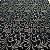Tecido Jacquard Bordado Dupla Face Preto/Dourado - Imagem 1