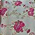 Tecido Jacquard Bordado com Relevo Floral Rosa/Dourado - Imagem 1