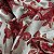 Tecido Jacquard Bordado com Relevo Floral Nude/Cereja - Imagem 3