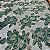 Tecido Jacquard Bordado com Relevo Floral Nude/Verde Esmeralda - Imagem 2