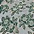 Tecido Jacquard Bordado com Relevo Floral Nude/Verde Esmeralda - Imagem 1