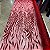 Tule Bordado com Glitter e Paetês Vermelho - Imagem 1