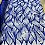 Tule Bordado Diamante Quebrado Azul Royal - Imagem 3