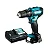 COMBO PARAFUSADEIRA HP333DWYX3 + APARADOR GRAMA UR100DZX + BAT 12V MAKITA - Imagem 1