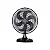VENTILADOR TURBO MESA OSC 50CM PRETO 6 PAS CINZA 127V VENTISOL - Imagem 1