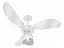 VENTILADOR TETO NEW CRISTAL 3 PAS ACRILICA BRANCA VENTI DELTA - Imagem 1