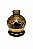 Vaso Shisha Glass Sino Médio - Black & Gold Ornament - Imagem 1