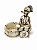 Cinzeiro Decorativo Caveira Baterista – Linha Rock & Skull - Imagem 1