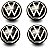 Kit de Calota Centro de Roda VW Nivus New Logo Tampa Cubo - Imagem 1