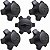 KIT 5 Calota centro roda D20 C20 A20 Aro 6X16" emblema preto - Imagem 1