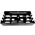 KIT Difusor saída Ar Gol G1 Quadrado central lateral preto - Imagem 3