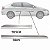 Friso Lateral City Sedan Prata Global Nome em alto relevo - Imagem 2