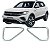 Aplique Farol Milha Cromado VW T Cross 2025 Comfortline 200 - Imagem 1