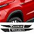 Emblemas Lateral FIAT TORO preto nome cromado resinado - Imagem 1