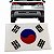 Adesivo Bandeira Escudo Coreia do Sul Resinado Carro e Moto - Imagem 1