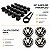 Kit 20 capas e calota centro roda VW parafuso 19mm + chave - Imagem 2